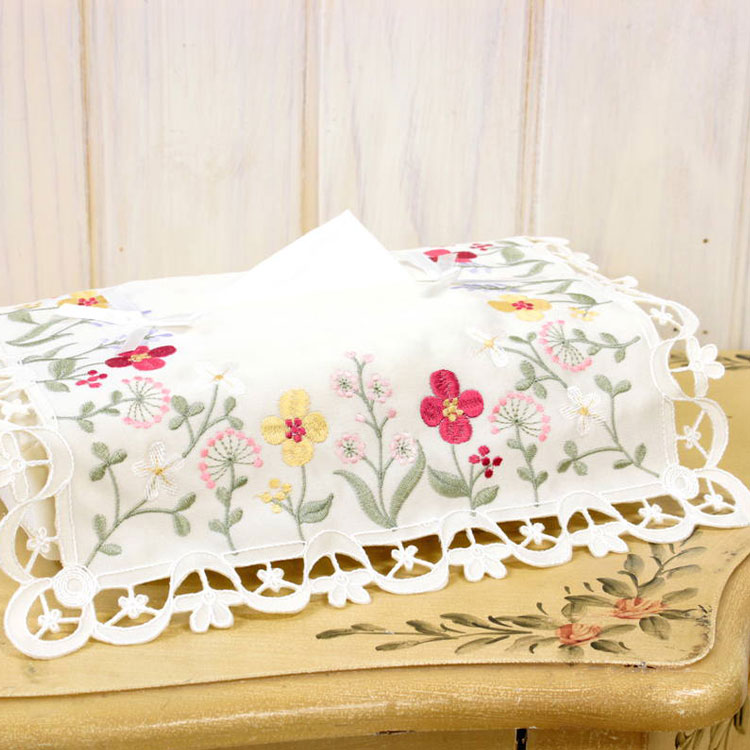 楽天市場】ティッシュボックスカバー 約26×12×11cm コード刺繍 撥水