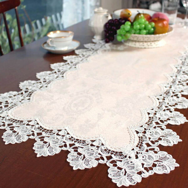 未使用☆セルコン　豪華白いレース総柄　大きいテーブルクロスカバー127×172 未使用☆セルコン 豪華白いレース総柄 大きいテーブルクロスカバー127×172