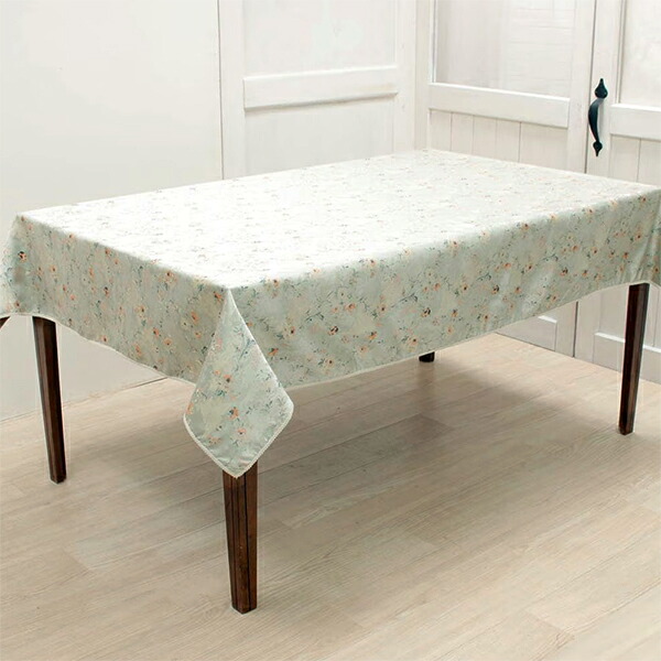 テーブルクロス 撥水ジャカード 約140×200cm [Serene Bloom] 長方形 テーブルウェア 食卓 リビング ダイニング インテリア雑貨 上品 おしゃれ