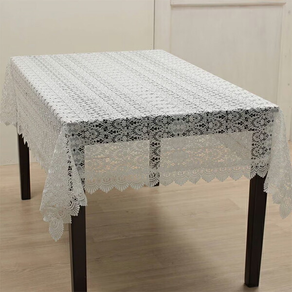 テーブルクロス 総ギュピールレース 約130×170cm [Lacielle] 長方形 テーブルウェア 食卓 リビング ダイニング インテリア雑貨 上品 おしゃれ