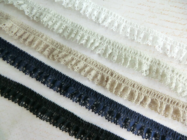 楽天市場】フリルレース ！ 選べるカラーは5色(lf-2690-S)手芸 1m