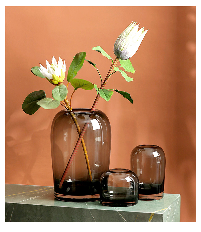花瓶 おしゃれ 小さい フラワーベース ガラス花瓶 雑貨 ミニ かびん 枝物 小型 丸い 枝 花びん ガラス 北欧 インテリア
