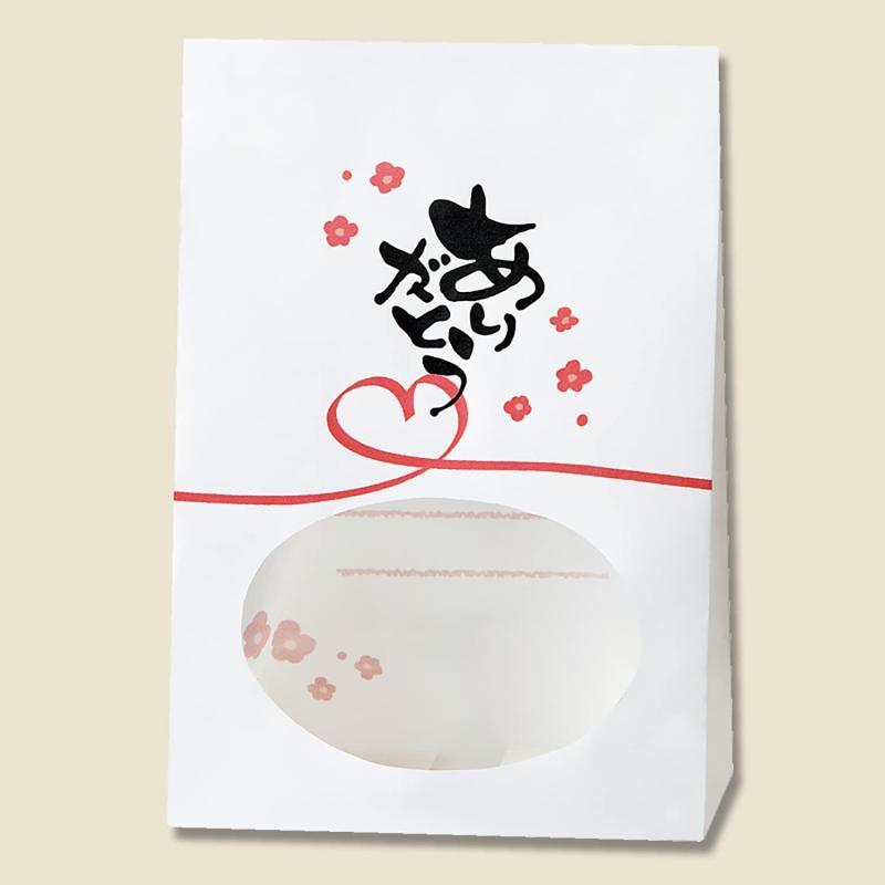 【ケース販売】HEIKO 紙袋 窓付き角底袋 内側ラミネート 004081 1ケース(50枚入)