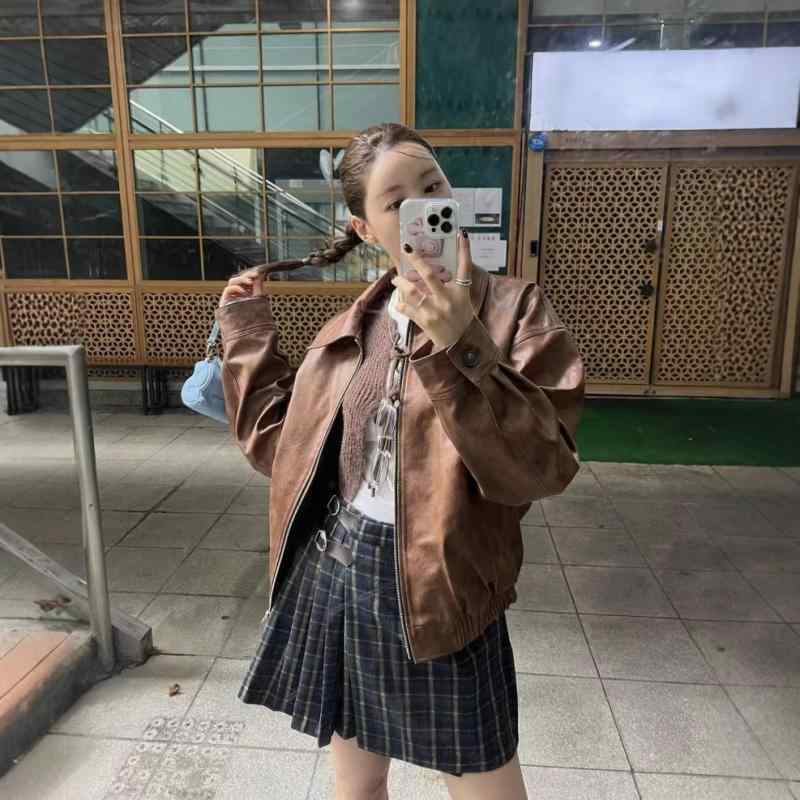 ジャケット レディース アウター ファッション レザージャケット フェイクレザー ゆったり ブラック ブラウン ポケット付き 長袖 体型カバー 着痩せ効果 大人女子 きれいめ 高見え 通勤 秋冬｜ラシャンスショップ