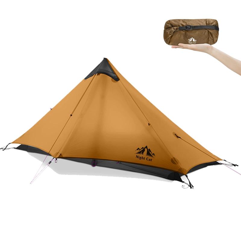 Night Cat 超軽量1 2人用テント 防水 プロキャンプテント 登山 バックパッキング ハイキング ビビーテント 二層構造 耐水圧5000mm 大雨対策 3シーズン トレッキングポール別売