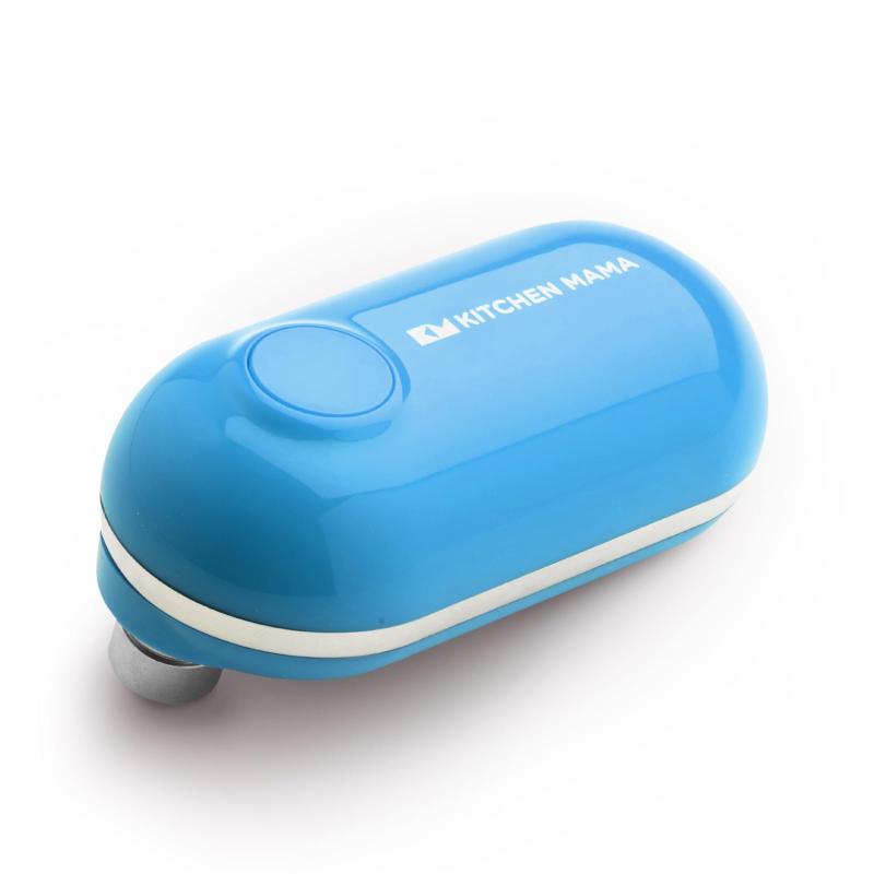 Kitchen Mama ミニ電動缶オープナースムーズエッジ：ボタンを押すだけで缶をオープン―超コンパクト、省スペース、ポータブル、ハンズフリー、食品安全、電池式