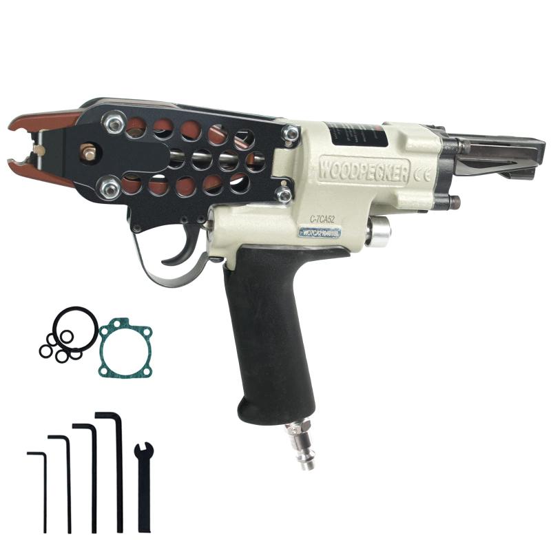 WOODPECKER C-7CA 15ゲージ 3/4in 空気圧ホッグリングガン 差しかためる差しわたし0.25in 小型繰り返し エアホッグリングパイラー 空気圧C輪っか鵞鳥 伏せ篭、鉄条メッシュ、落とし穴、室内かざり付ける用