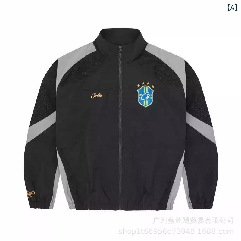 ジャケット 男性用 ストリート系 ライトアウター スポーティ カジュアルスタイル 切り替えデザイン 春秋 コットンブレンド ゆったり 長袖｜ラシャンスショップ