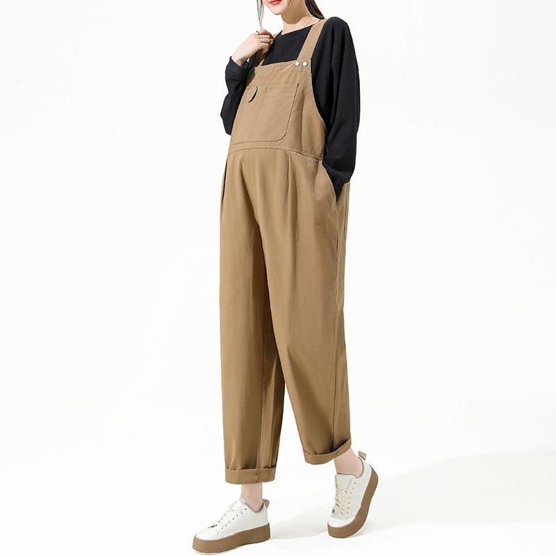 マタニティ パンツ 春秋 綿 ワイドレッグパンツ ゆったり 大きめサイズ 妊婦服 カーキ グレー ブラック リラックス 締め付けない ズボン|ラシャンスショップ