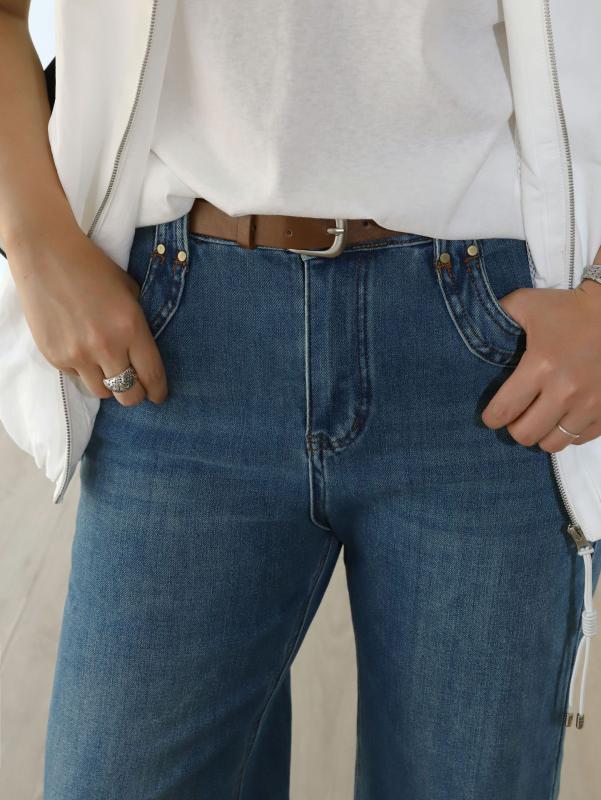 デニムパンツ 女性用 韓国風 夏 2025 高腰 ワイドレッグ 直筒型 長丈 コットン 中厚 微弾性 加工 ブルー ゆったり シルエット 日常使い カジュアル 軽量 吸湿速乾 切り替え デザイン ハイウエスト ビッグシルエット 通勤 通学 アウトドア 合|ラシャンスショップ