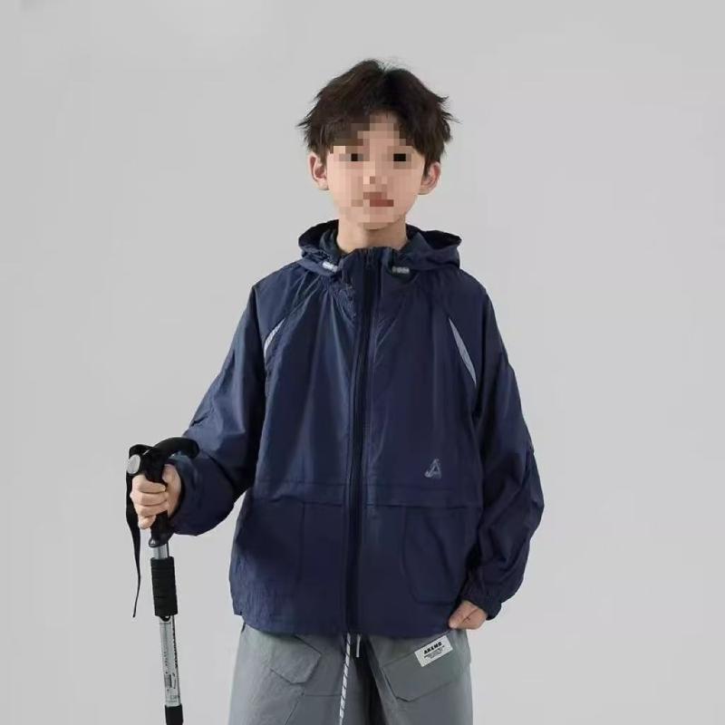 キッズ アウター 子供用 薄手パーカー ラッシュガード 男の子 女の子 フード付き 接触冷感 UVカット スポーツ アウトドア｜ラシャンスショップ