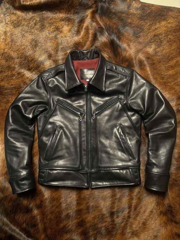 レザージャケット メンズ 男性用 本革ジャケット ライダースジャケット 革ジャン アウター ショート丈 スリム ターンカラー 襟付き 羊革 シープスキン 牛革 カウハイド フルグレイン ヴィンテージ風 レトロ カジュアル ライダース|ラシャンスショップ