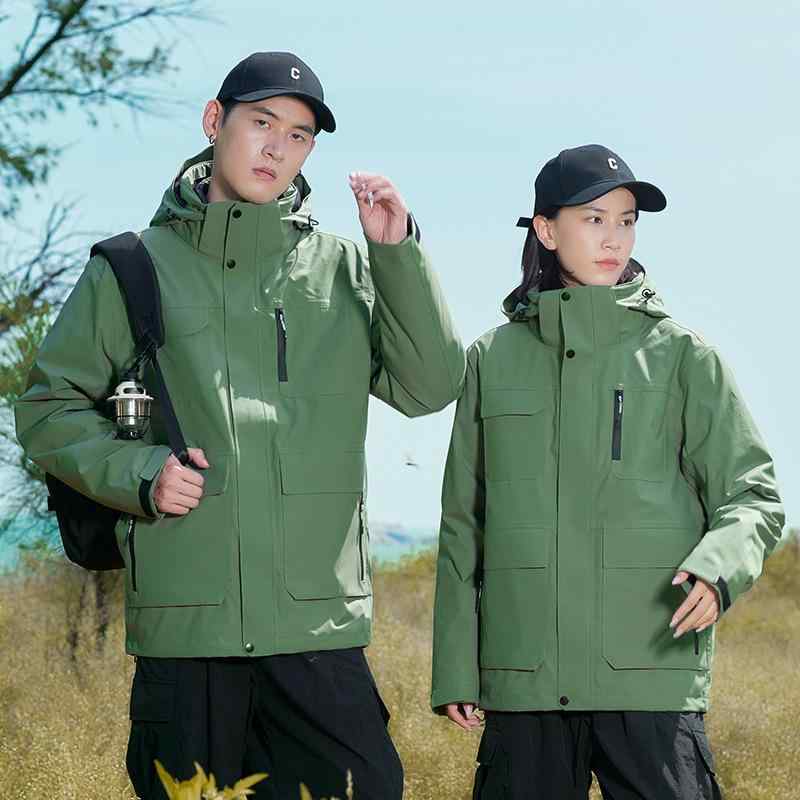 マウンテンパーカー メンズ レディース アウター 羽織り ウインドブレーカー 登山服 スノーボードウェア ダウンジャケット インナー付き 3WAY 防寒着 防水 防風 保暖 軽量 フード付き アウトドア 普段使い スポーツ キャンプ 旅行 秋冬|ラシャンスショップ
