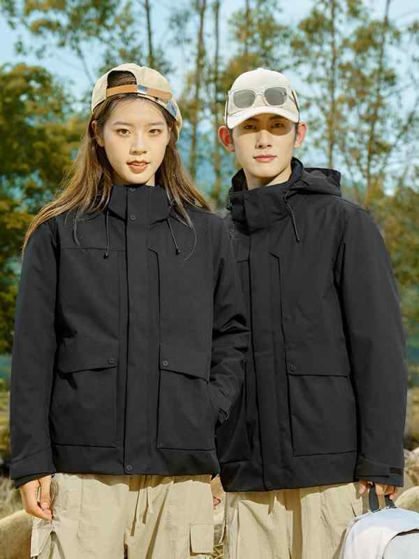 マウンテンパーカー メンズ レディース 男女兼用 ユニセックス アウター 羽織り ダウンジャケット コート 登山服 防寒 保暖 防風 3WAY 三合一 厚手 ワークウェア 作業着 ジャケット フード付き 取り外し可能 カジュアル アウトドア キャンプ 撥｜ラシャンスショップ 11,025円
