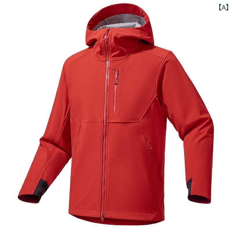 マウンテンパーカー メンズ レディース 登山服 ウインドブレーカー アウター ソフトシェル ジャケット 上着 フード付き 防風 撥水 防汚 軽量 防寒 耐摩耗性 動きやすい 普段使い 通勤 通学 アウトドア キャンプ 釣り 登山 トレッキング ハイキング｜ラシャンスショップ