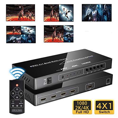 マルチビューワー HDMI画面取りわける器 4K相応う HDMI1.4・4K＠30HZ 6種の取りわける流行り物 画面通信路と音吐通信路は分け 貨物輸送 無料