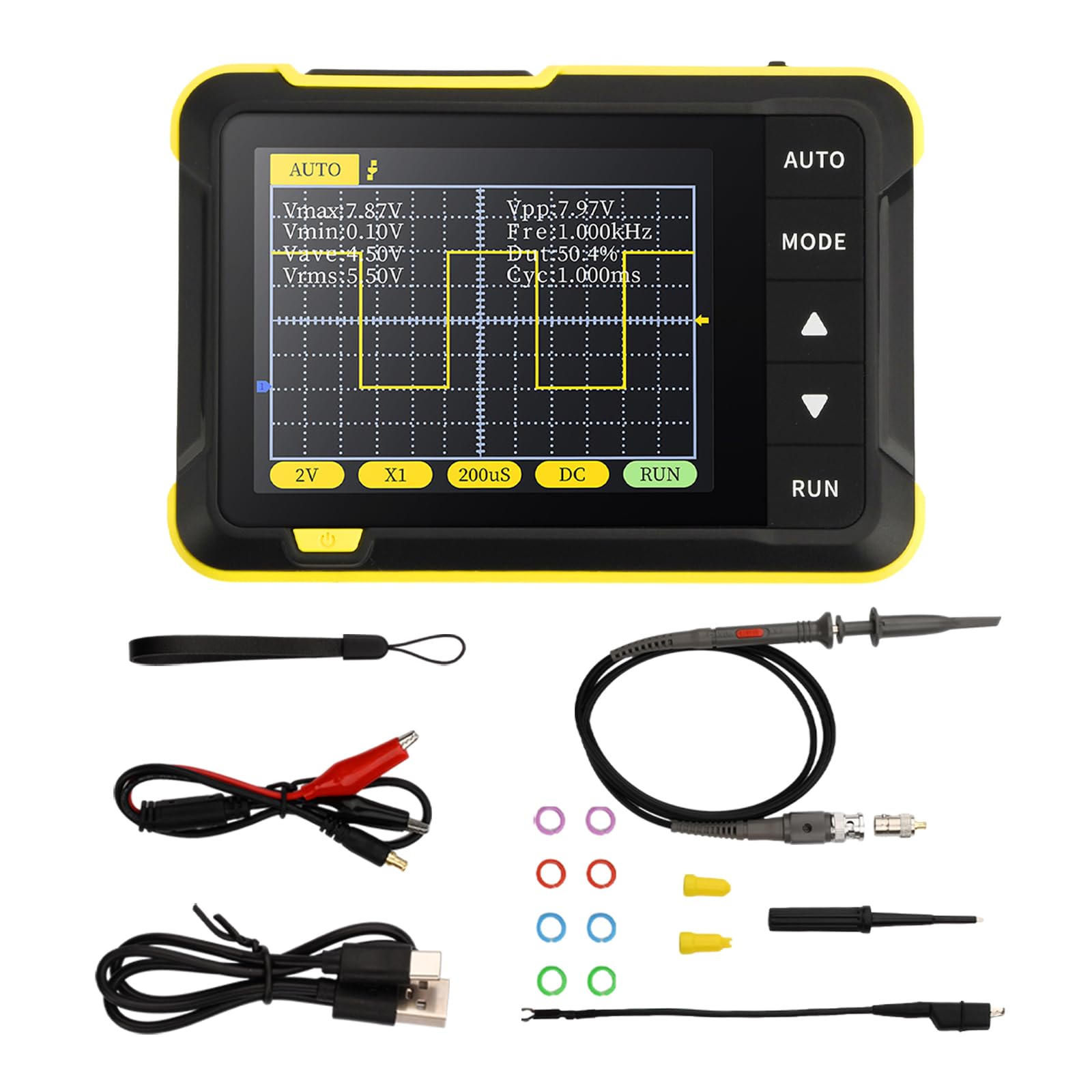 【楽天市場】オシロス コープ デジタルオシロスコープ ファンクションジェネレータ DSO152 帯域幅ポータブルハンドヘルドオシロスコープ