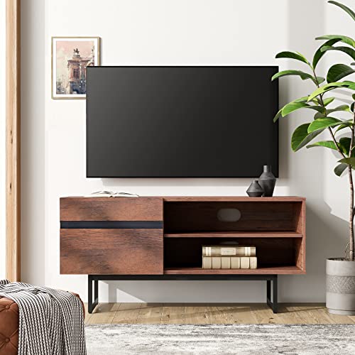 テレビ台 テレビボード 扉収納 可動式棚付き ローボード 24~46型対応 木製 スチール おしゃれ 幅106.7cm 送料 無料|La chic ラ・シック