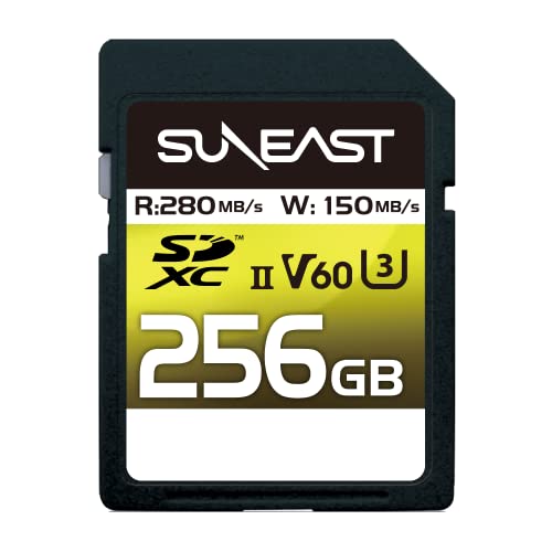 SUNEAST SDXC歌留多 256GB UHSII V60 最大限度280MB/s U3 4K UHD ULTIMATE PRO 労働者階級 貨物輸送 無料