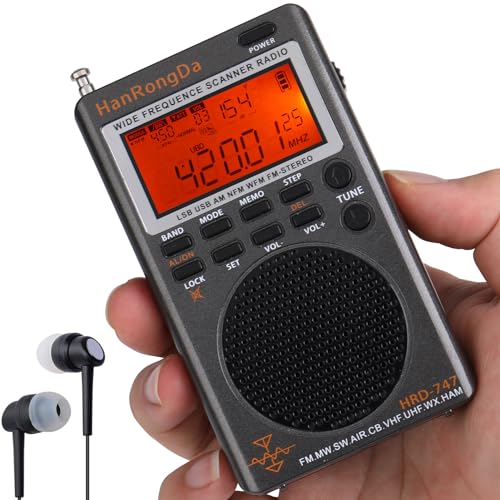 フルバンドラジオ SSB/FM/中波/短波/CB/航空/VHF/UHF/HAM ポケットタブルエアバンドレシーバー TYPEC充電式 送料　無料｜La chic　ラ・シック