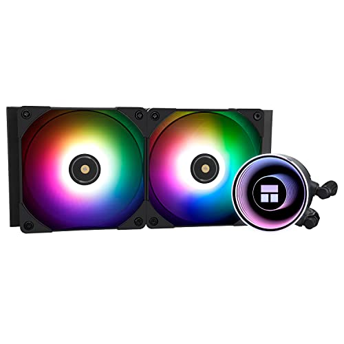 halriht Frozen Notte 40 BAK ARGB 水冷Uクーラー、40ブラックUクーラー仕様、ダブルWMファン、FDB Vベアリ