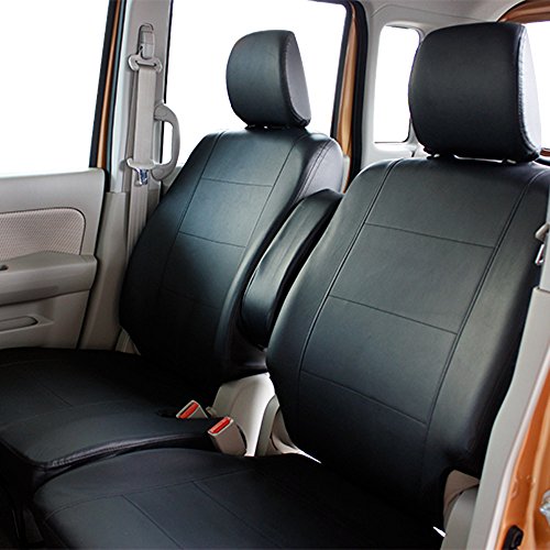 rancess MK3/MK4 スペーシア専用シートカバー フェイクレザー ブラック