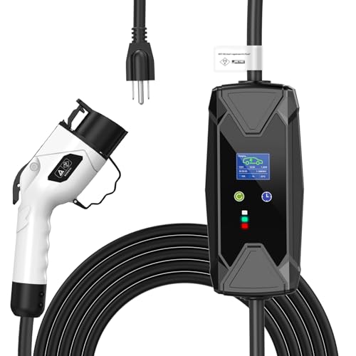 家庭用PHV/EV充電器 100-240V対応 6/8/10/13/15A調整可 Amazon.co.jp: Qkcabo EV 充電器 電気自動車 充電ケーブル 、100