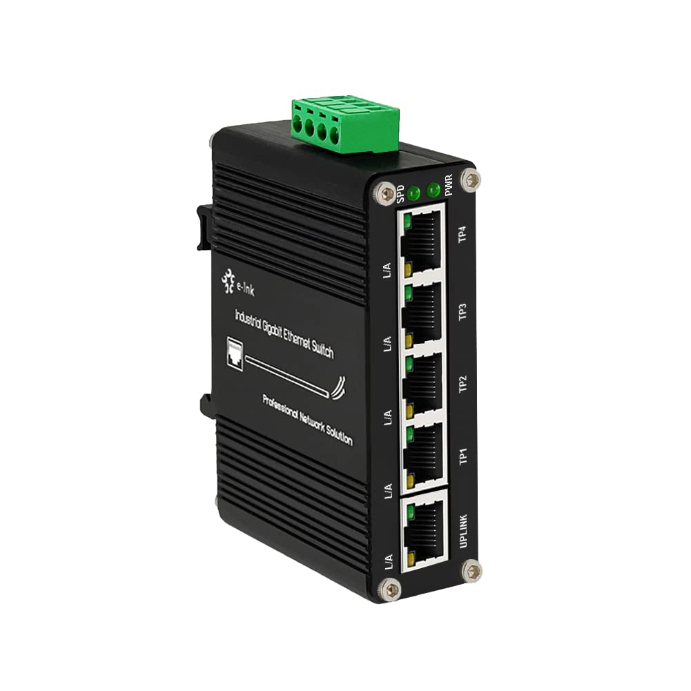 ミニ産業用5ポートギガビットスイッチ強化5ポートR45 10/100/1000Mbpsイーサネットスイッチディンレールマウントイーサネットスイッ