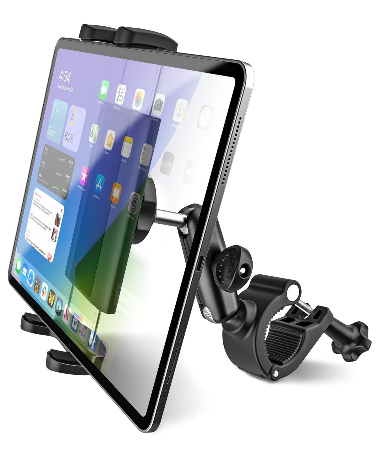 kolasels04最新金属アーム自転車 タブレットホルダー フィットネスバイク タブレット ホルダー エアロバイク ipad ホルダー スピン