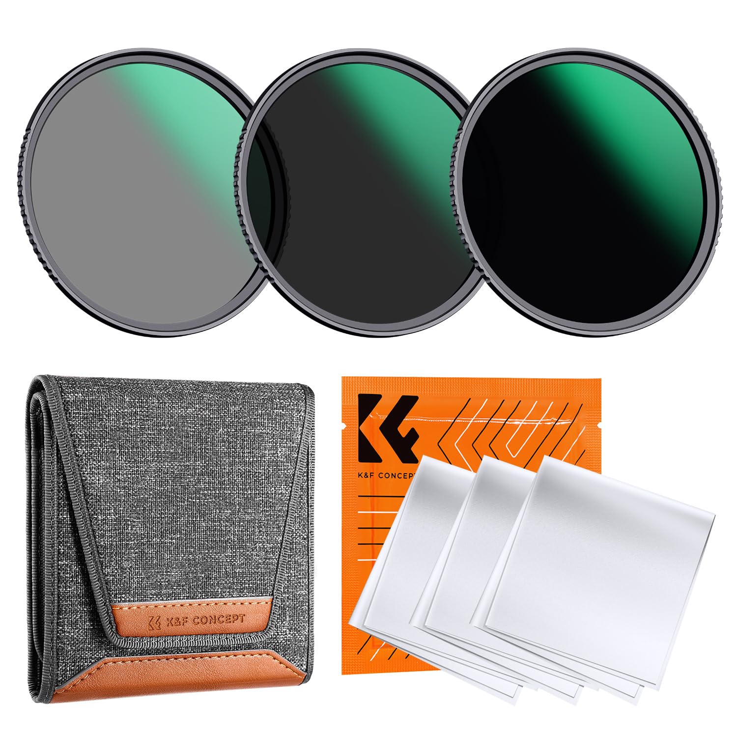 K&F ncept 77 NDフィルターセット ND8+ND64+ND1000 減光量調整 減光フィルター A光学ガラス 低反射率 4層ナノコー|La chic ラ・シック