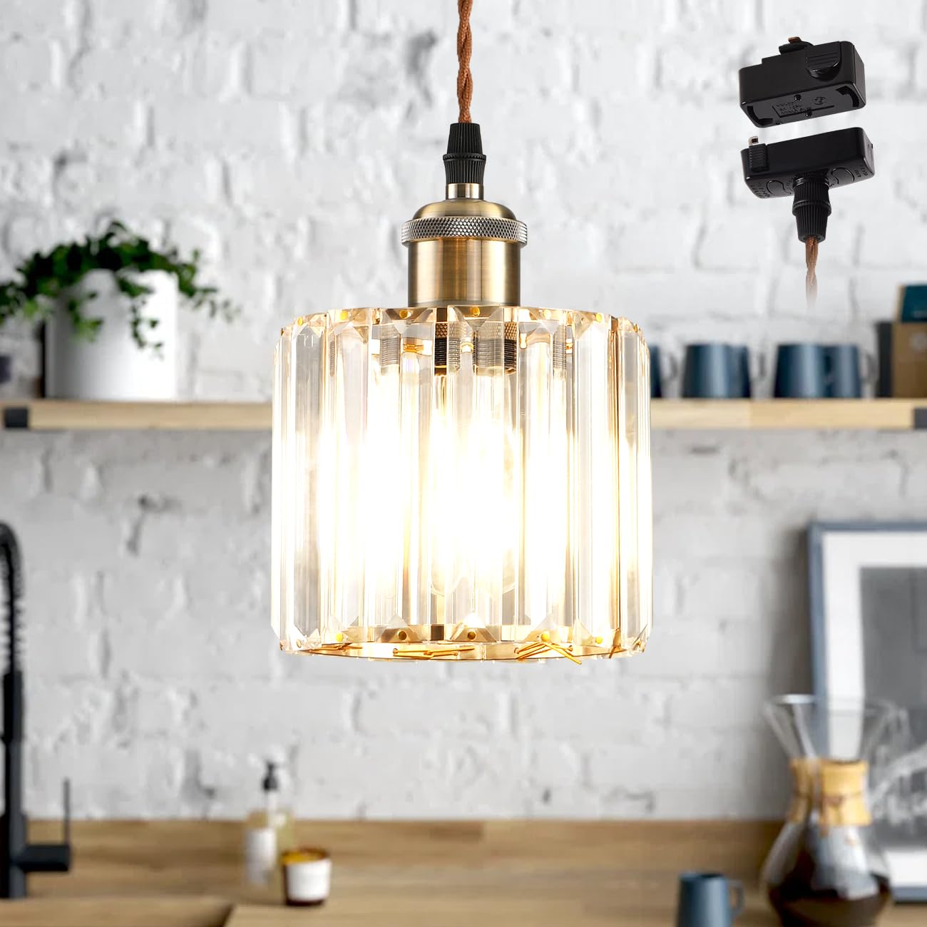 ダクトレール用ペンダントライト E26 スモークガラス　2個セット ダクトレール用ペンダントライト E26 スモークガラス 2個セット