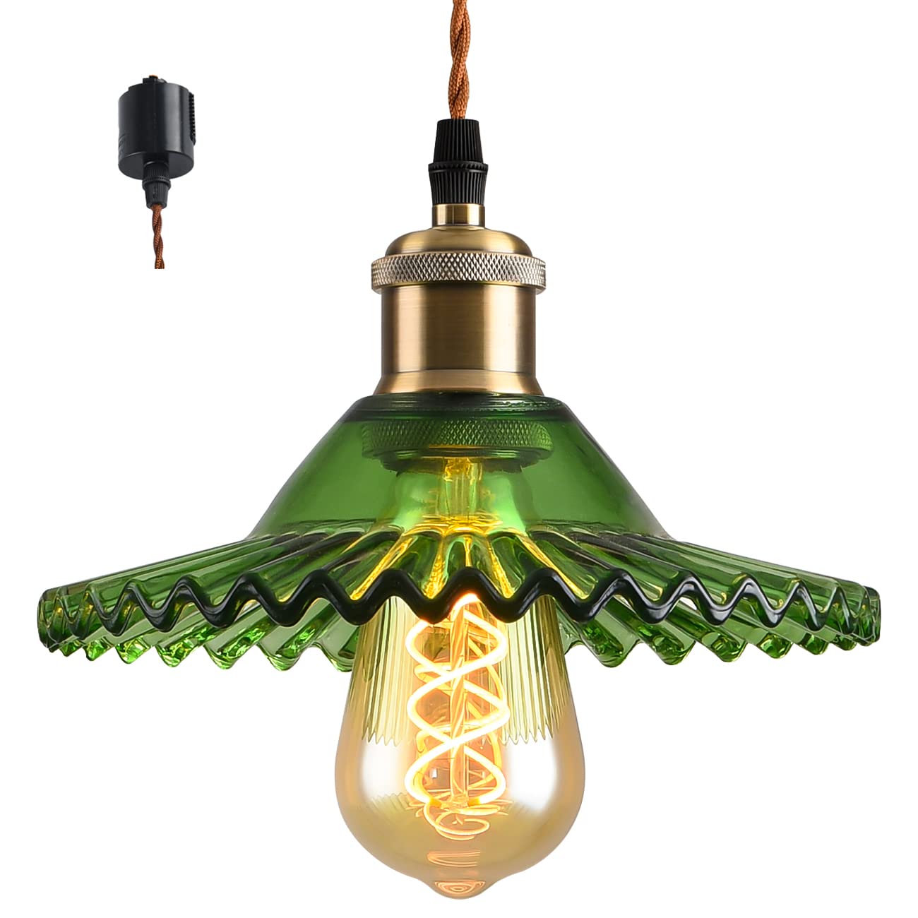 楽天市場】ペンダントライト ダクトレール式 E26口金 ガラス シェード