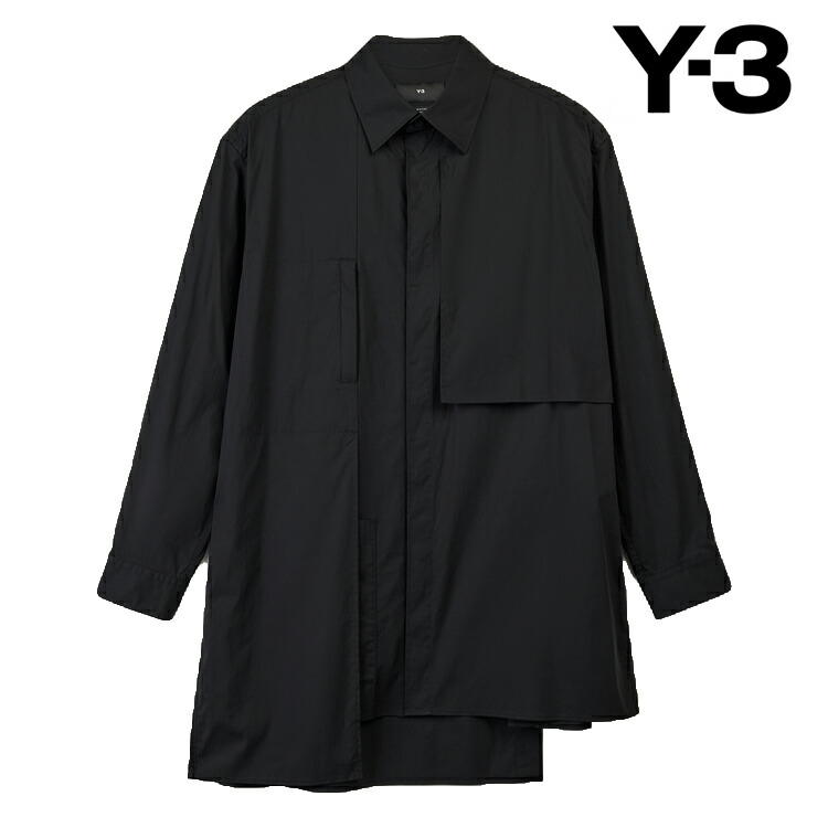 Y-3 ワイスリー ヨウジヤマモト yohji yamamoto adidas black IR7111　COTTON SHIRT / コットン シャツ