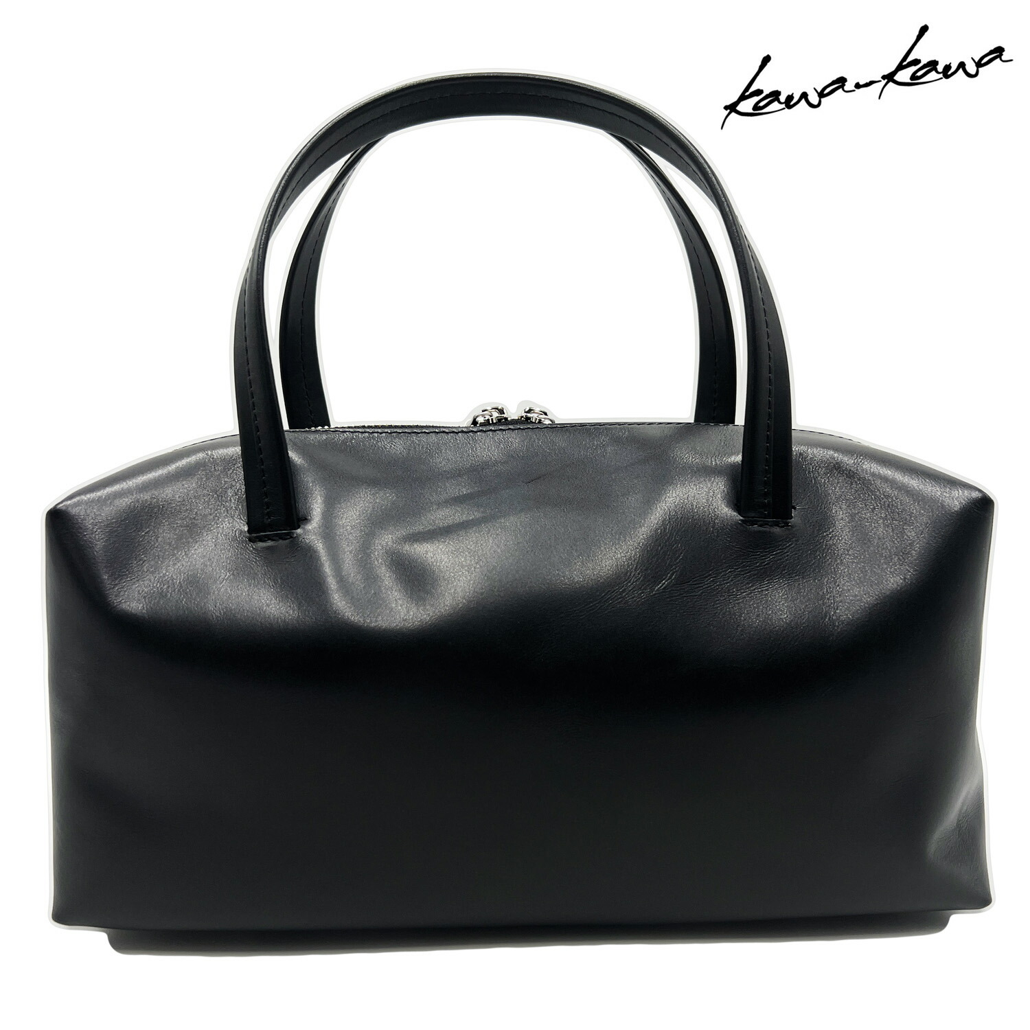 kawa-kawa がま口バッグ 黒　ハンドバッグ　カワカワ 楽天市場】kawa-kawa カワカワ kawakawa がま口 ショルダーバッグ