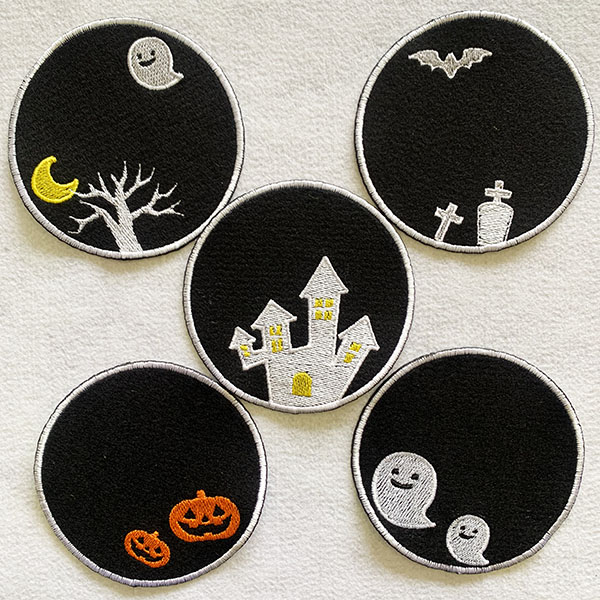 楽天市場 メール便送料込み Halloween ハロウィン 刺繍コースター 5点セット フェルト 飾り パーティー ハロウィン クリスマス Im La Conquete