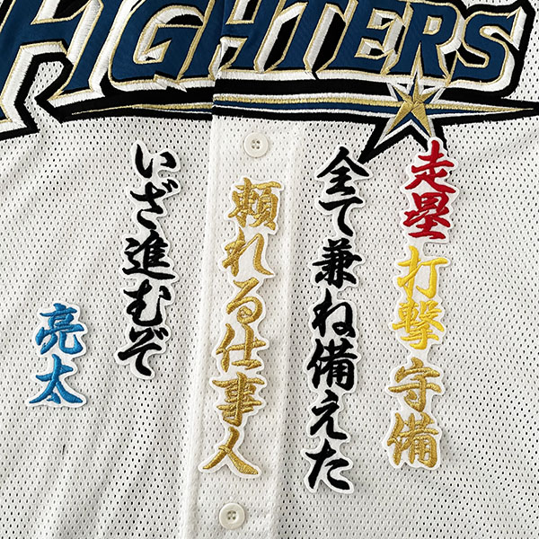 SKYページ ユニフォームアイロンワッペン ファイターズ アイロンワッペン 中日ドラゴンズ チームロゴ 刺繍の通販 by