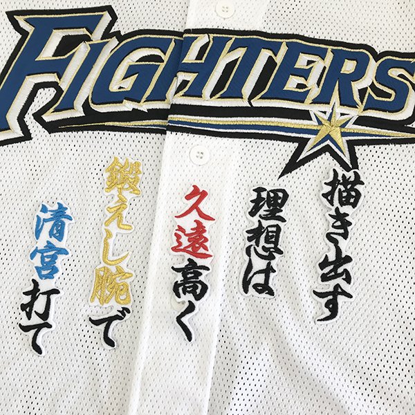 SKYページ ユニフォームアイロンワッペン ファイターズ 楽天市場】納期注意【日本ハム 刺繍ワッペン 清宮 ネーム付