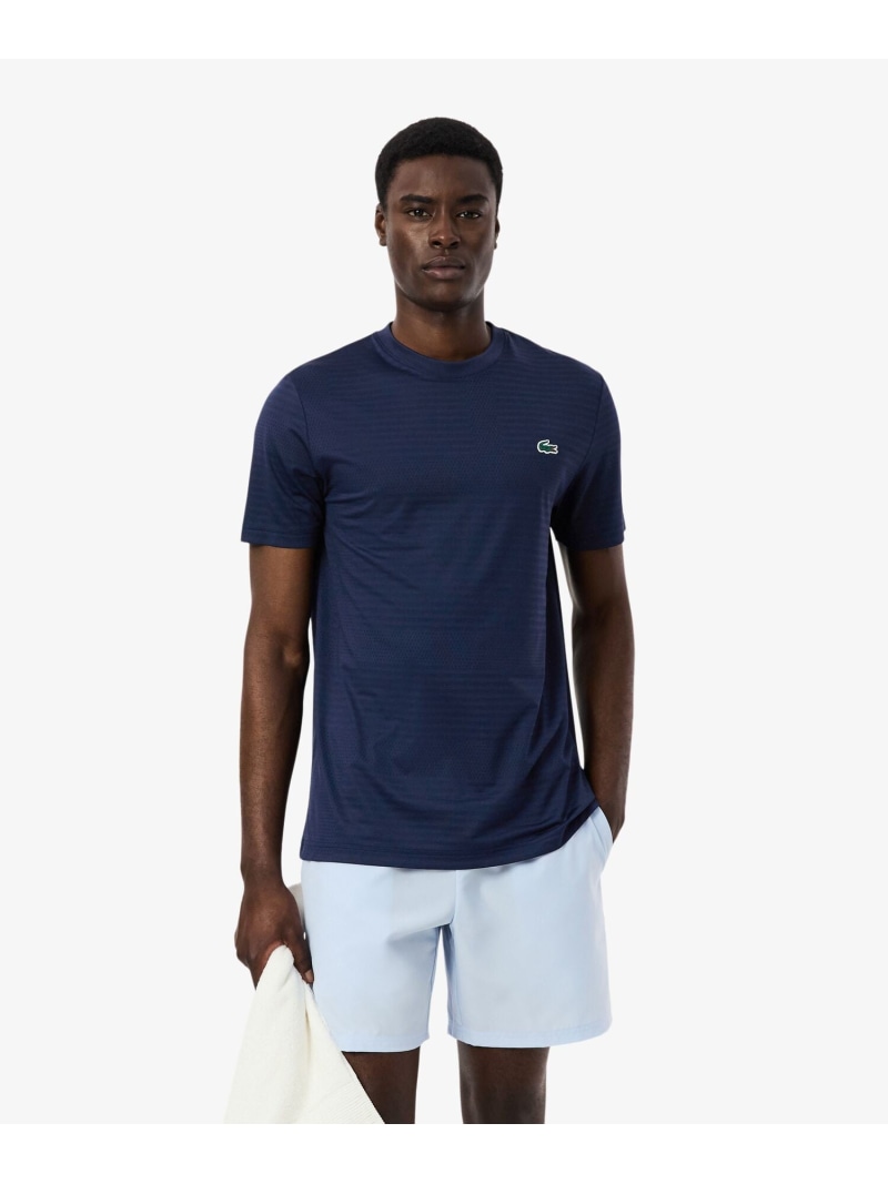ウルトラドライ コートジャカードジップポロシャツ LACOSTE ラコステ トップス カットソー・Tシャツ オレンジ ネイビー【送料無料】[ Fashion]