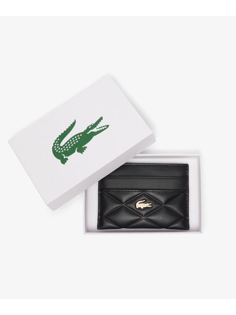 クロコダイル キルティングレザーカードケース LACOSTE ラコステ 財布・ポーチ・ケース 名刺入れ・カードケース ベージュ ブラック【送料無料】[ Fashion]