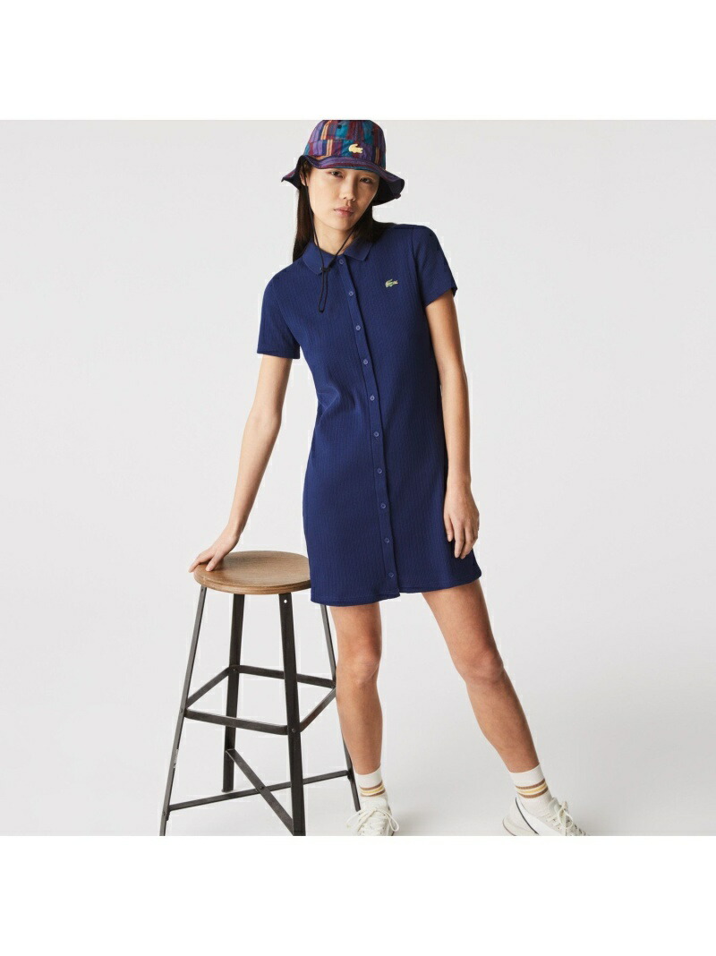 楽天市場 Sale 30 Off Lacoste L Veポロシャツドレス Lacoste ラコステ ワンピース シャツワンピース ブルー Rba E 送料無料 Rakuten Fashion Lacoste ラコステ