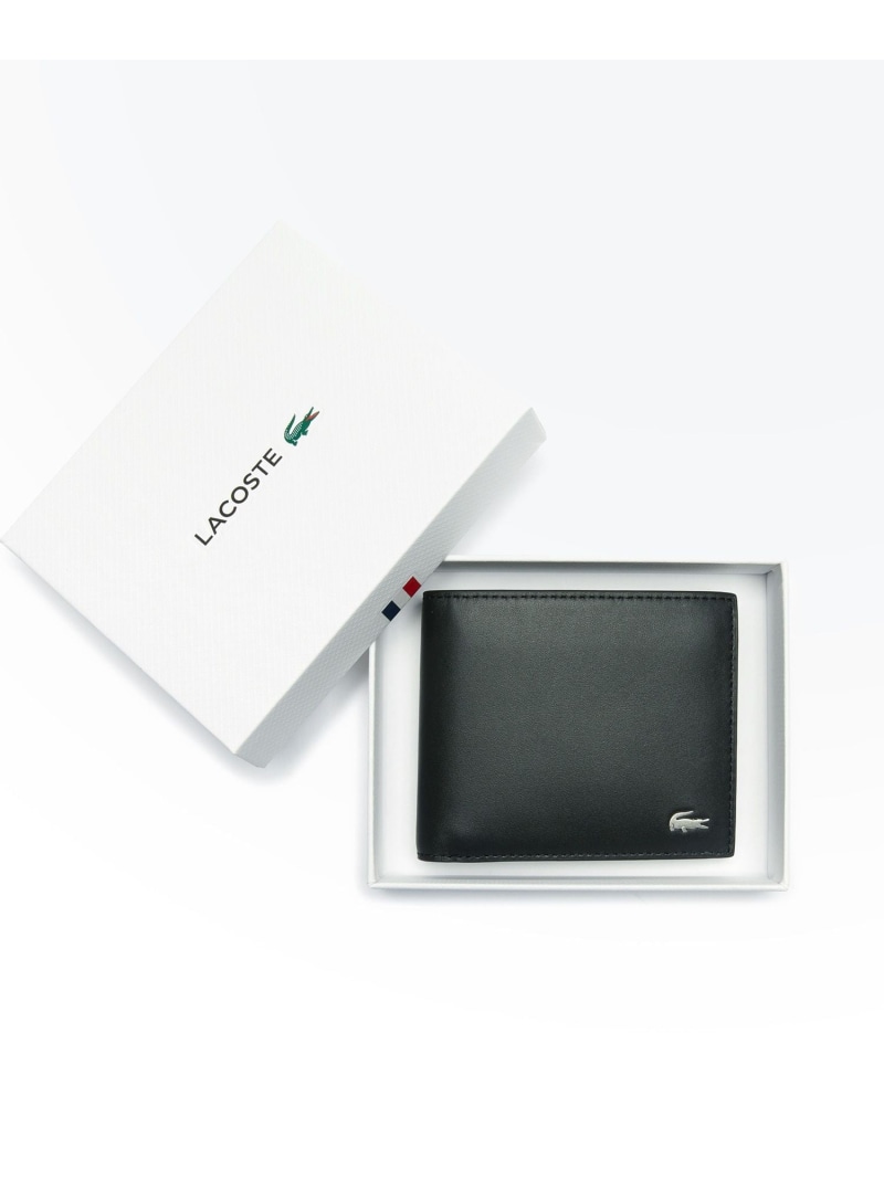 FG 2つ折り札入れ LACOSTE ラコステ 札入れ・車寄せ・入れもの コインケース・御釣り入れ・紙入れ 赤銅色 黒いこと【貨物輸送無料】[ Fashion]