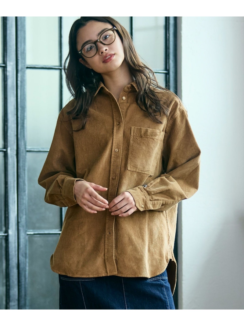 【SALE／40%OFF】オーバーサイズコーデュロイシャツ LACOSTE ラコステ トップス シャツ・ブラウス ブラウン【RBA_E】【送料無料】[ Fashion]