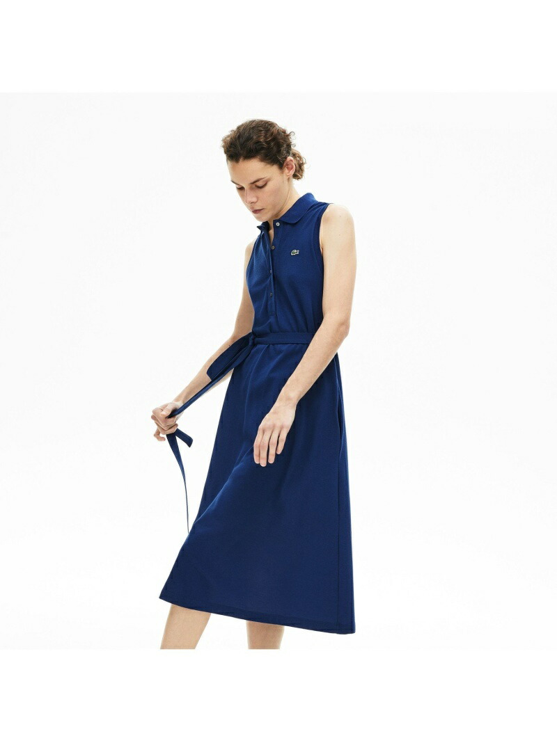 楽天市場 Sale 40 Off ベルトデザインノースリーブポロドレス Lacoste ラコステ ワンピース ノースリーブワンピース ピンク ネイビー グリーン イエロー Rba E 送料無料 Rakuten Fashion Lacoste ラコステ