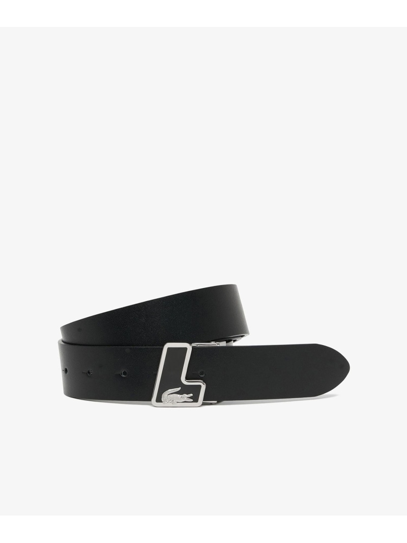 イニシャルバックルレザーベルト LACOSTE ラコステ 流行り物雑貨 三尺帯 白いこと 黒いこと 米国海軍【貨物輸送無料】[ Fashion]