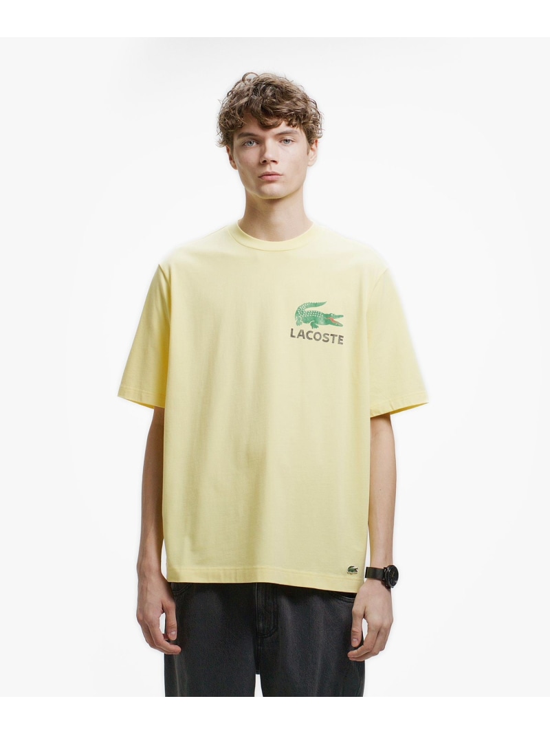 ビンテージロゴ Tシャツ LACOSTE ラコステ トップス カットソー・Tシャツ イエロー ホワイト【送料無料】[ Fashion] 8,591円