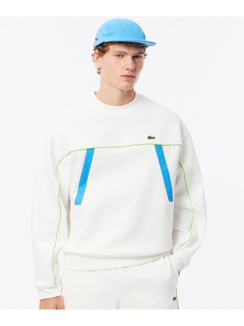 【SALE／50%OFF】うつり変わりダブルフェイススウェットクルーネック 調教師 LACOSTE ラコステ トップス スウェット・トレーナー 白いこと【RBA_E】【貨物輸送無料】[ Fashion] トップス-スウェット・トレーナー
