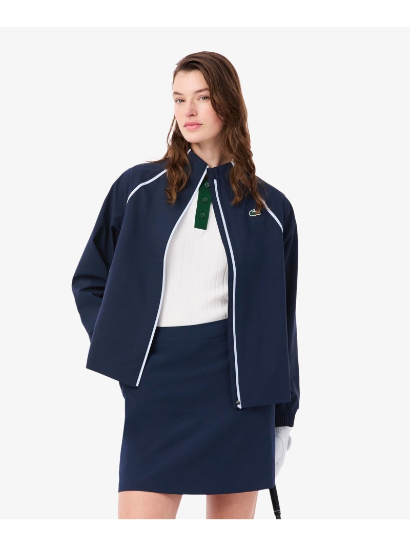 ウォータープルーフストレッチゴルフジャケット LACOSTE ラコステ トップス ジレー 米国海軍【貨物輸送無料】[ Fashion]
