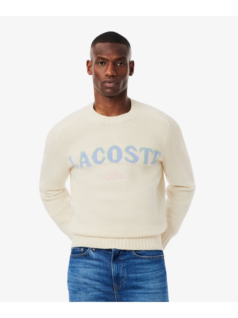 【美品】Lacoste ラコステ 幾何学模様 ニットセーター L 楽天市場】ミックスカラーローゲージニットジップセーター LACOSTE
