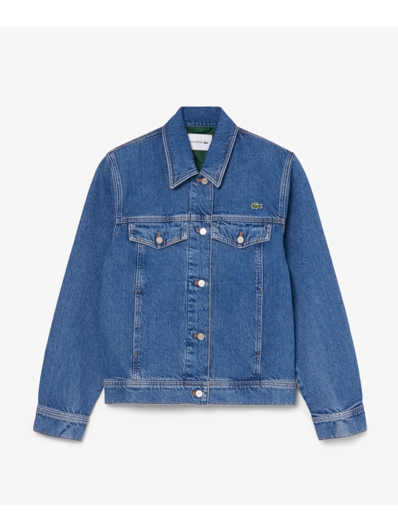 ベーシックデニムジャケット LACOSTE ラコステ ジャケット・アウター ジーンズ上衣 青み【貨物輸送無料】[ Fashion]