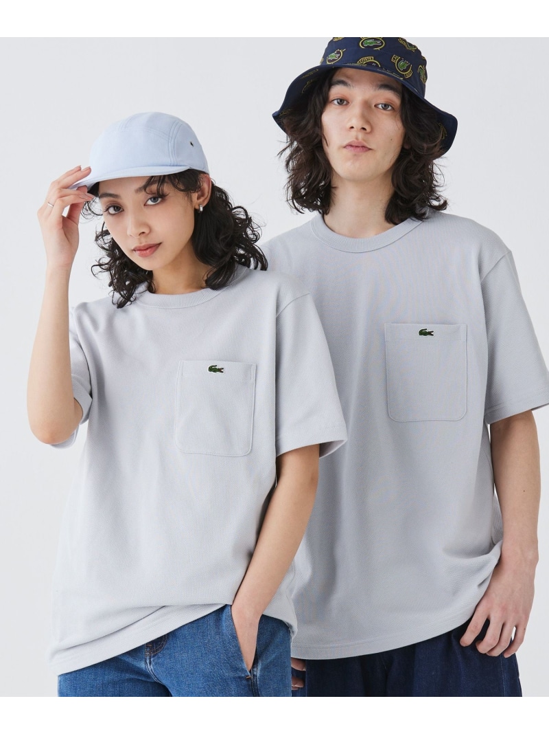 鹿の子地隠し半袖ティーシャツ LACOSTE ラコステ トップス カットソー・ティーシャツ さくら色 カーキ緑であること 薄墨色 白いこと 米国海軍 緑であること 黒いこと【貨物輸送無料】[ Fashion]